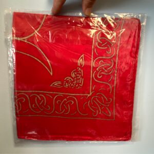 Red Triple Moon Altar Cloth 21x21