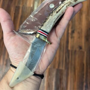 Bone Stag Damascus Athame