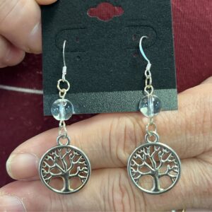 Tree of Life Earring Pewter Surgical Steel