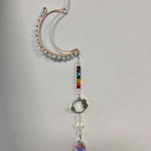 Wire wrapped Moon Suncatcher