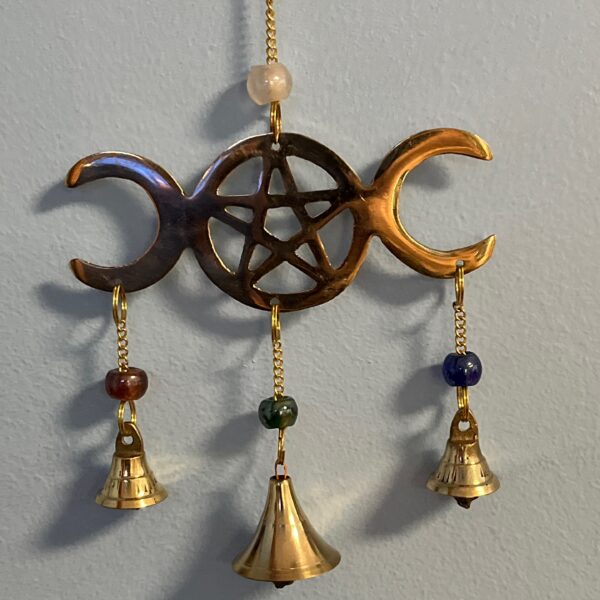 Triple Moon Pentacle Wind Chime