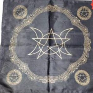 Triple Moon Pentagram Altar Cloth 21x21