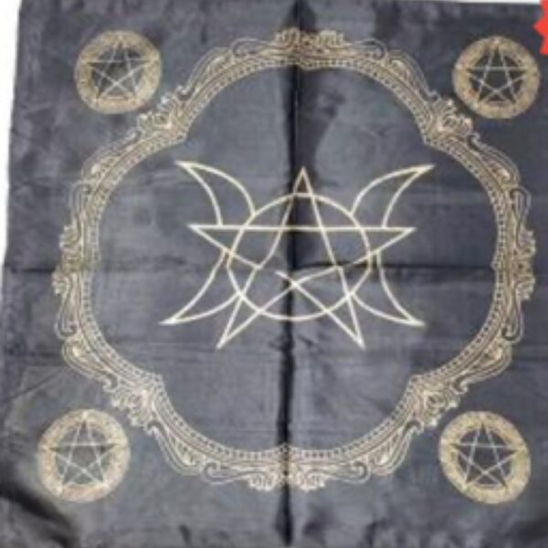 Triple Moon Pentagram Altar Cloth 21x21