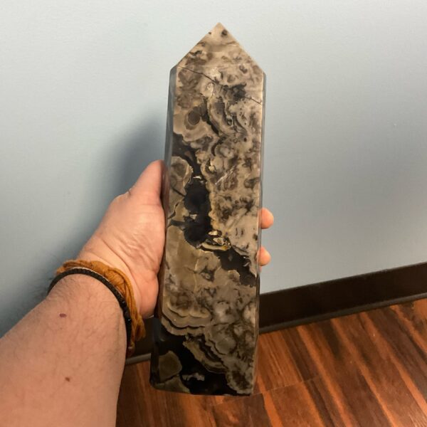 Volcano Agate Obelisk UV Reactive