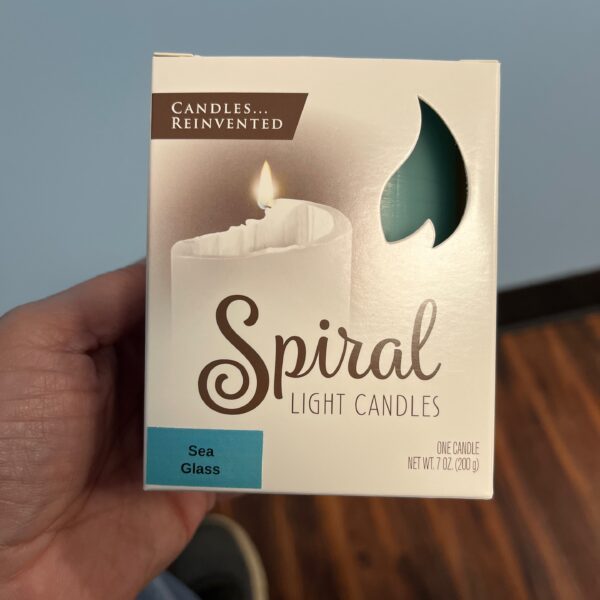 Spiral Candle Small Sea glass