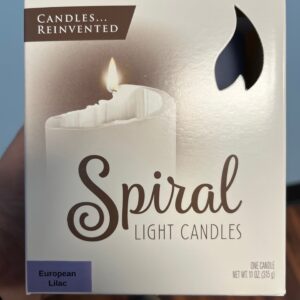 Spiral Candle Medium European Lilac