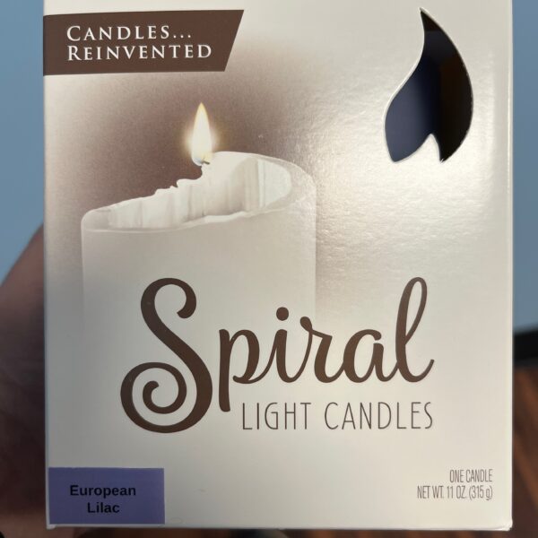 Spiral Candle Medium European Lilac
