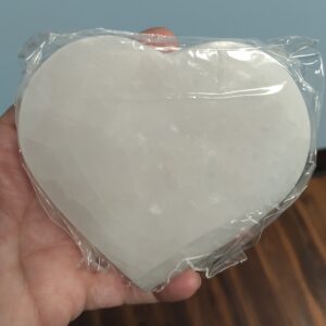 Selenite Charging Heart