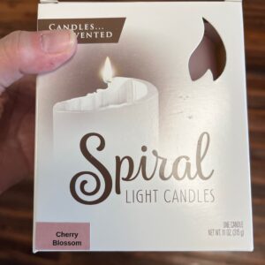 Spiral Candle Medium Cherry Blossom