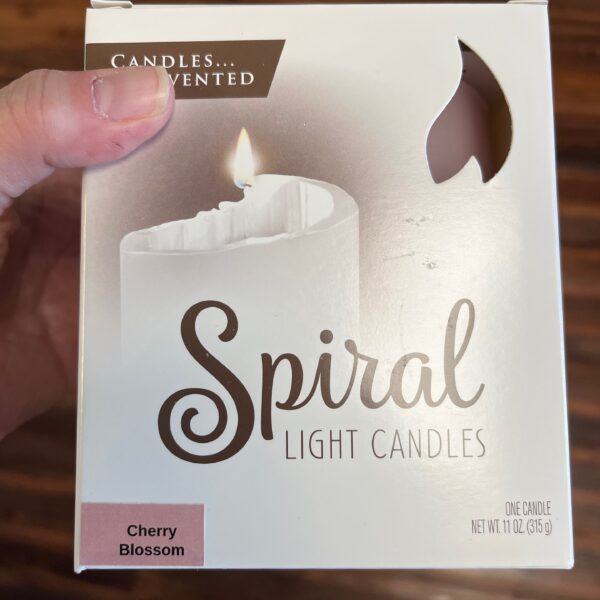 Spiral Candle Medium Cherry Blossom