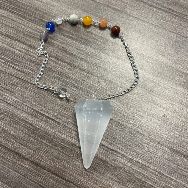 Selenite Chakra Pendulum