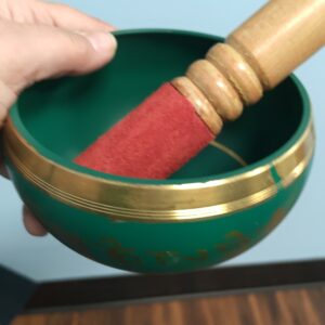 Green Singing Bowl 4"D