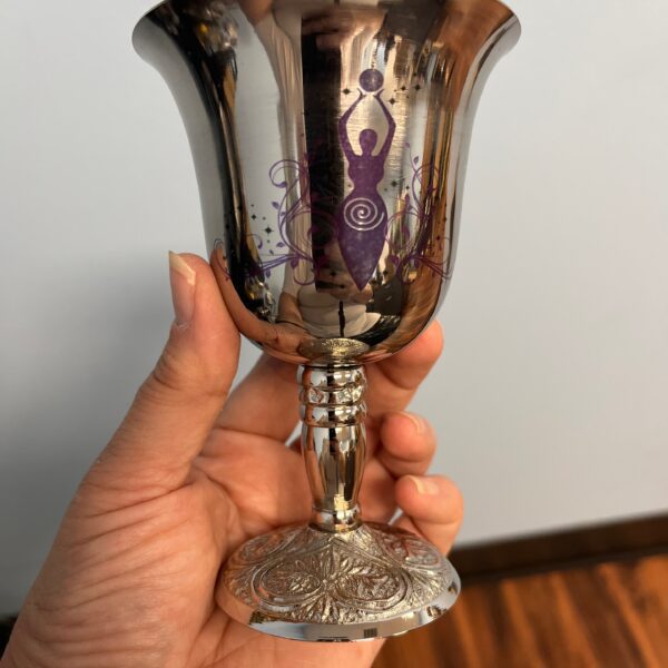 Spiral Goddess Stainless Steel Chalice