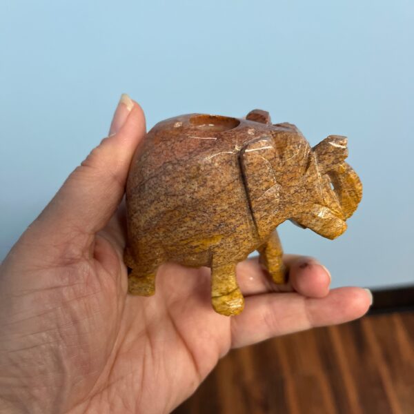 Soapstone Elephant Stick/Cone Burner