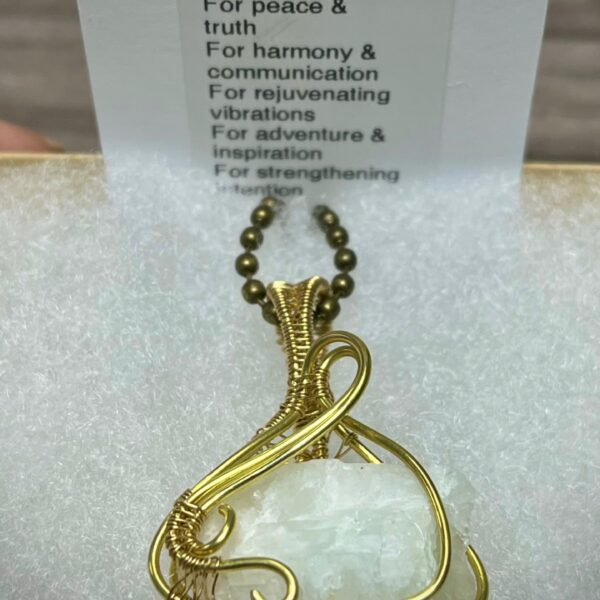 Amazonite Pendant Brass