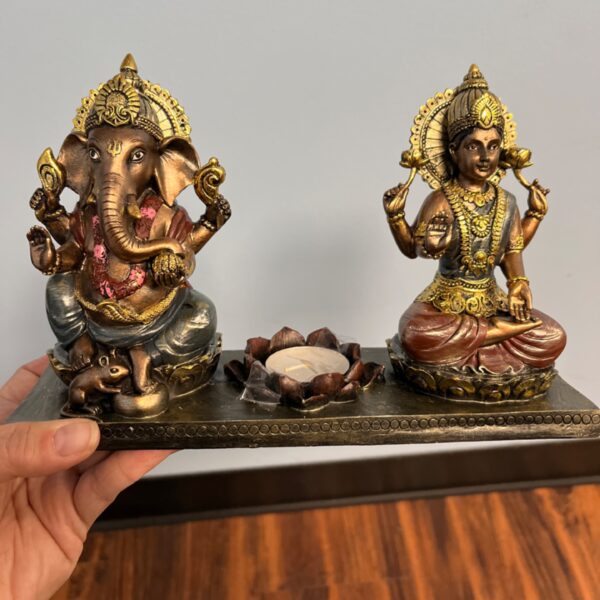 Ganesha & Buddha Votive Holder