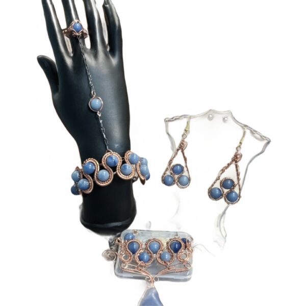 Blue Aventurine Set Copper Wire