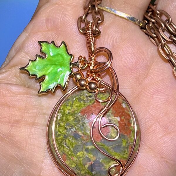 Unakite Pendant Copper