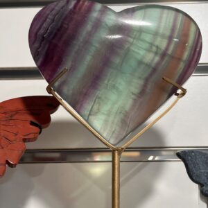 Fluorite Heart w/Stand