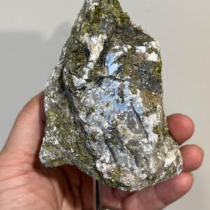 Epidote on Metal Stand