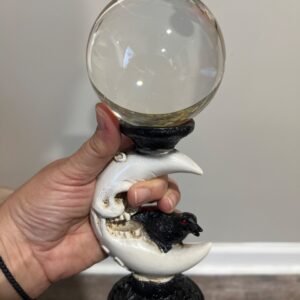 Moon & Crow w/Gazing Ball 80mm