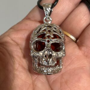 Skull Crystal Holder Silver *Crystal not included*