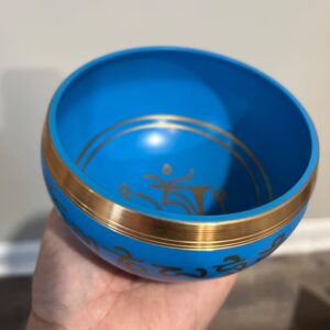 Sea Blue Singing Bowl 4”D