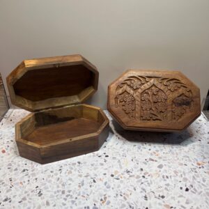 Floral Carved Box 6”L
