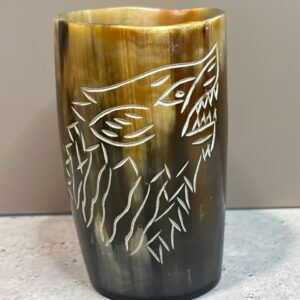 Buffalo Horn Wolf Mug