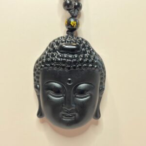 Obsidian Mala w/Buddha Face