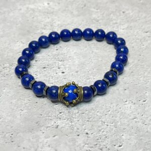 Lapis Crown Bracelet