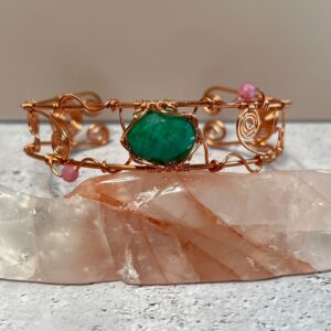 Emerald & Pink Tourmaline Prosperity Bracelet