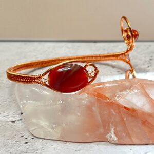 Carnelian & Amber Bracelet Copper