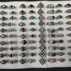 Brass Crystal Rings Nickel Free