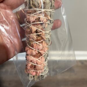 White Sage & Pink Sinuata Smudge