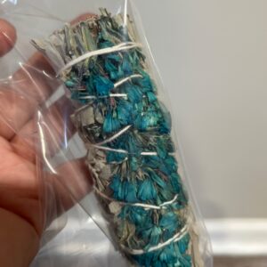White Sage/Blue Sinuata Smudge