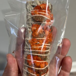 White Sage/Orange Sinuata Smudge