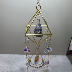 Double Puramid Amethyst Suncatcher