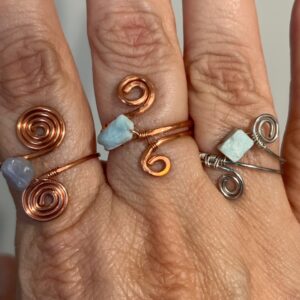Arcane Moon Spiral Rings Mixed Metals