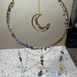 Amethyst Crescent Suncatcher