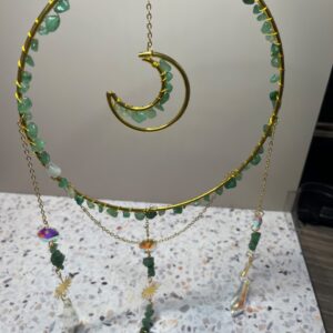 Aventurine Crescent Suncatcher